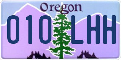 OR license plate 010LHH