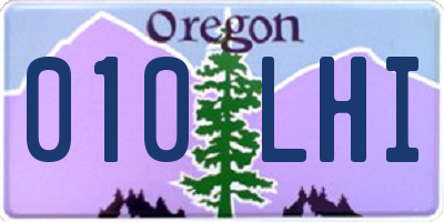 OR license plate 010LHI