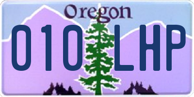 OR license plate 010LHP
