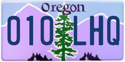 OR license plate 010LHQ
