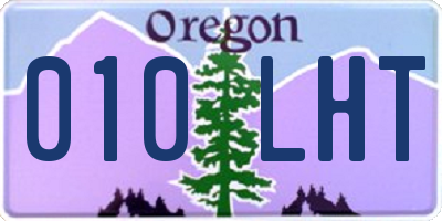 OR license plate 010LHT