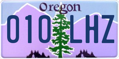 OR license plate 010LHZ