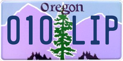 OR license plate 010LIP