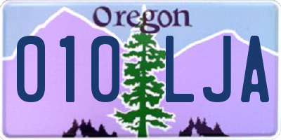 OR license plate 010LJA