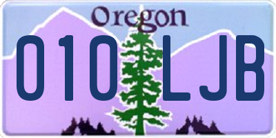 OR license plate 010LJB