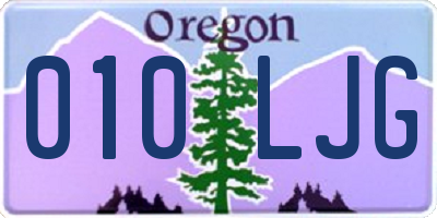 OR license plate 010LJG