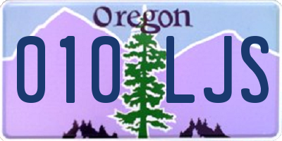 OR license plate 010LJS