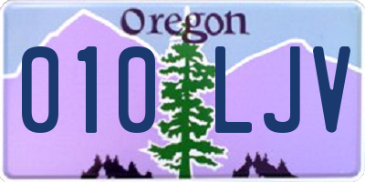 OR license plate 010LJV