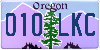 OR license plate 010LKC