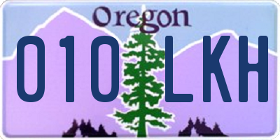 OR license plate 010LKH