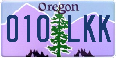 OR license plate 010LKK