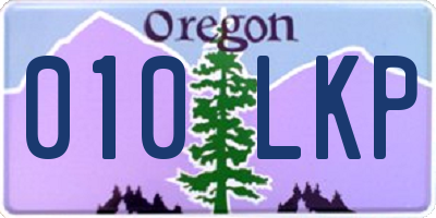 OR license plate 010LKP