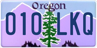 OR license plate 010LKQ