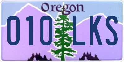 OR license plate 010LKS