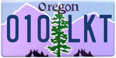 OR license plate 010LKT