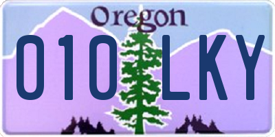 OR license plate 010LKY