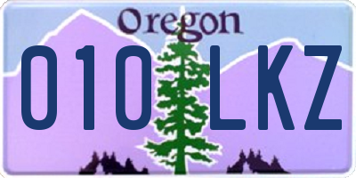 OR license plate 010LKZ