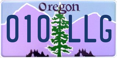 OR license plate 010LLG