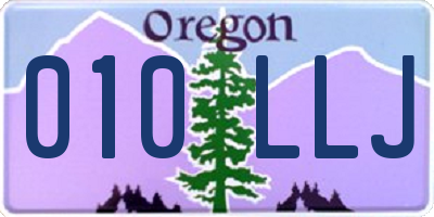 OR license plate 010LLJ