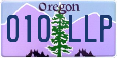 OR license plate 010LLP