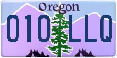 OR license plate 010LLQ