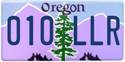OR license plate 010LLR