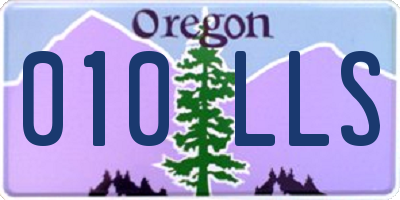 OR license plate 010LLS