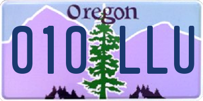 OR license plate 010LLU