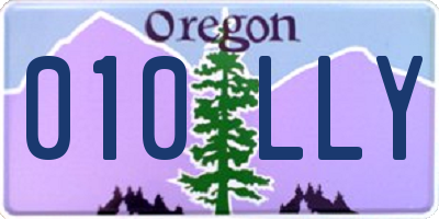 OR license plate 010LLY