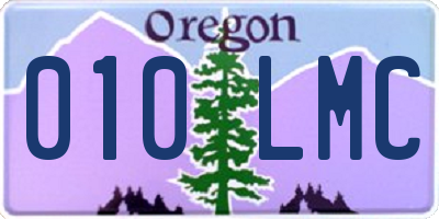 OR license plate 010LMC