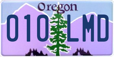 OR license plate 010LMD