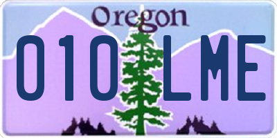 OR license plate 010LME