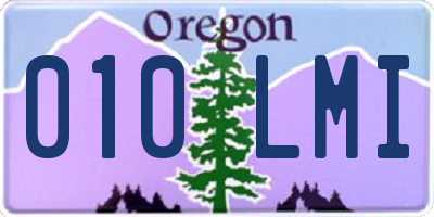 OR license plate 010LMI