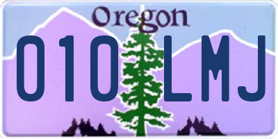 OR license plate 010LMJ