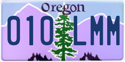 OR license plate 010LMM
