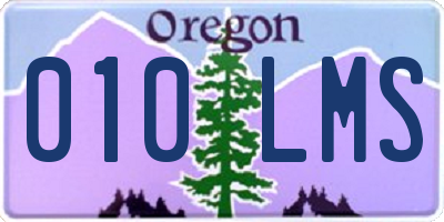 OR license plate 010LMS