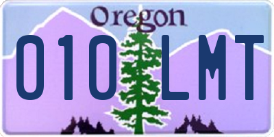 OR license plate 010LMT