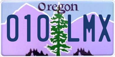 OR license plate 010LMX