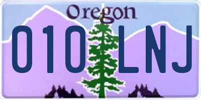 OR license plate 010LNJ