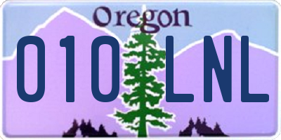 OR license plate 010LNL