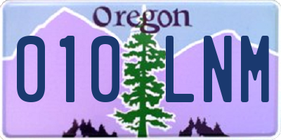 OR license plate 010LNM