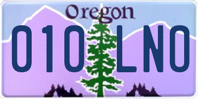 OR license plate 010LNO