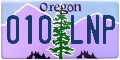OR license plate 010LNP