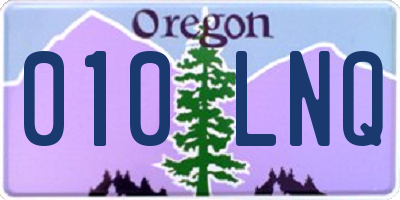 OR license plate 010LNQ