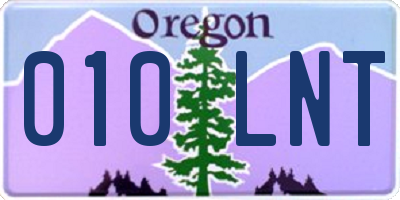OR license plate 010LNT