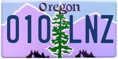OR license plate 010LNZ
