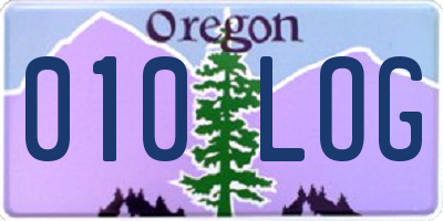 OR license plate 010LOG