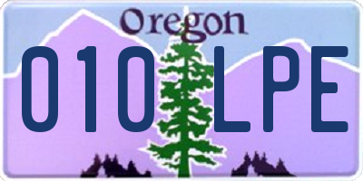 OR license plate 010LPE