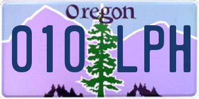 OR license plate 010LPH