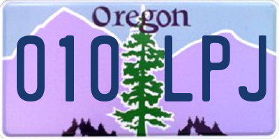OR license plate 010LPJ